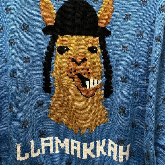 Tipsy Elves Happy Llamakkah Hanukkah Sweater - Picture 4 of 7